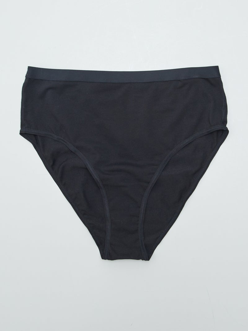 Set di 2 slip alti nero - Kiabi