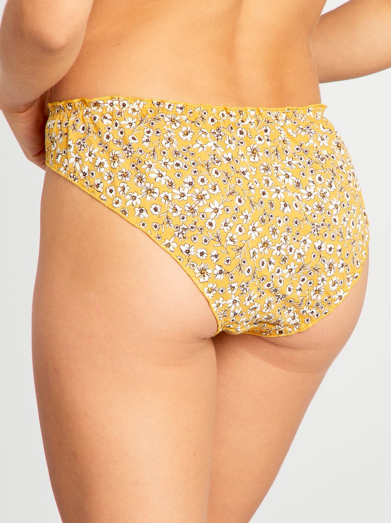 Set di 2 slip bloomer stampati GIALLO - Kiabi