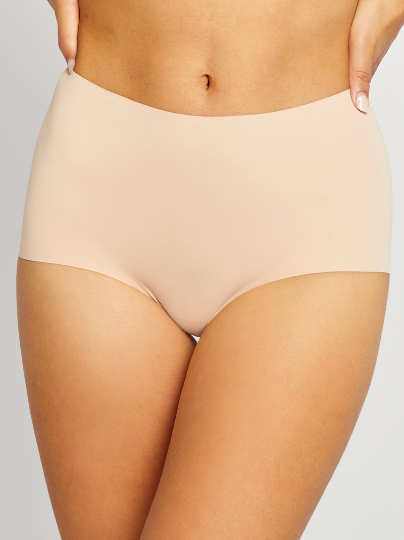 Set di 2 slip con vita alta invisibile BEIGE - Kiabi