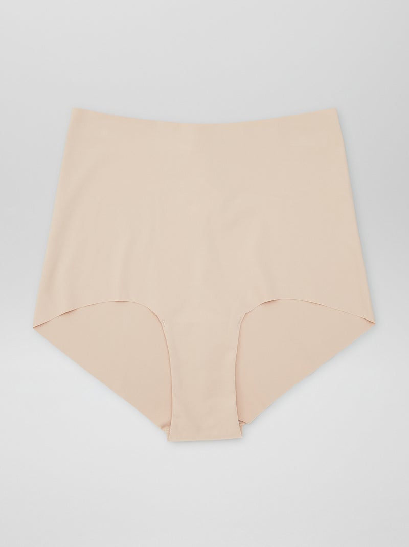 Set di 2 slip con vita alta invisibile BEIGE - Kiabi