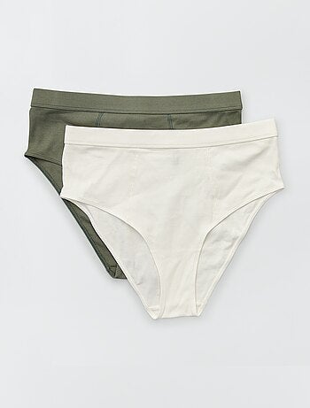 Set di 2 slip cotone a costine