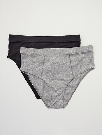 Set di 2 slip cotone a costine