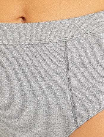 Set di 2 slip cotone a costine