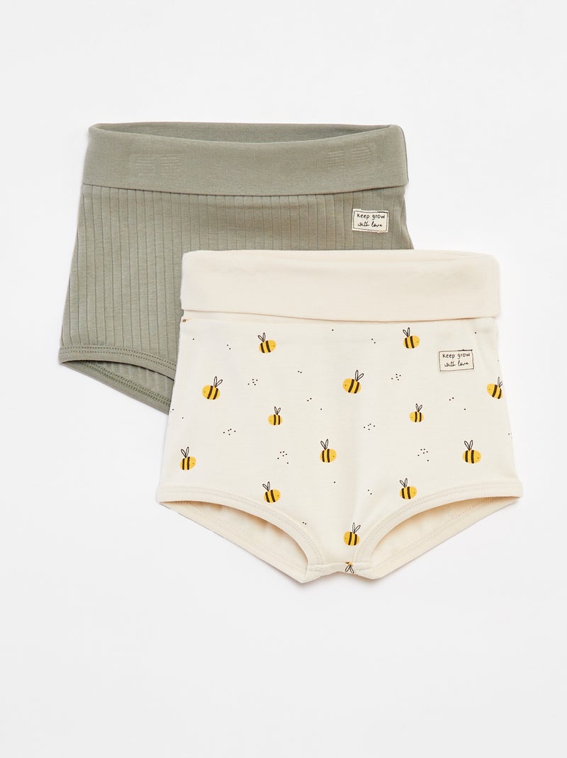 Set di 2 slip da infilare - cradle to cradle BIANCO - Kiabi