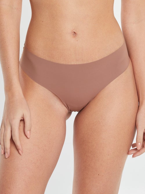 Set di 2 slip invisibili in microfibra - Kiabi