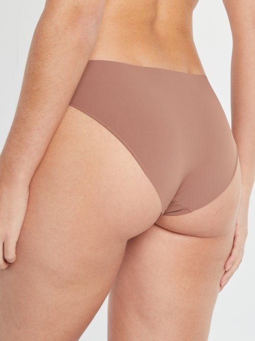 Set di 2 slip invisibili in microfibra - Kiabi