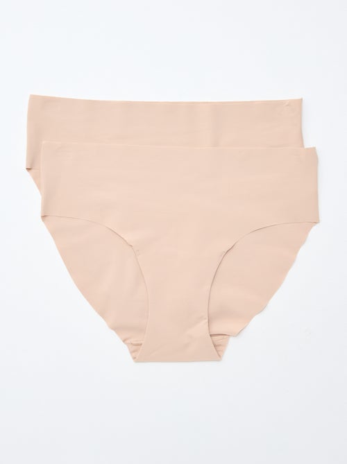 Set di 2 slip invisibili in microfibra - Kiabi