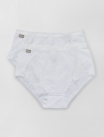 NUOVO M&S color foglia di tè bianco Full Slip Mutandine Pantaloni Mutandine Slip 12 14 16 18 20 22 