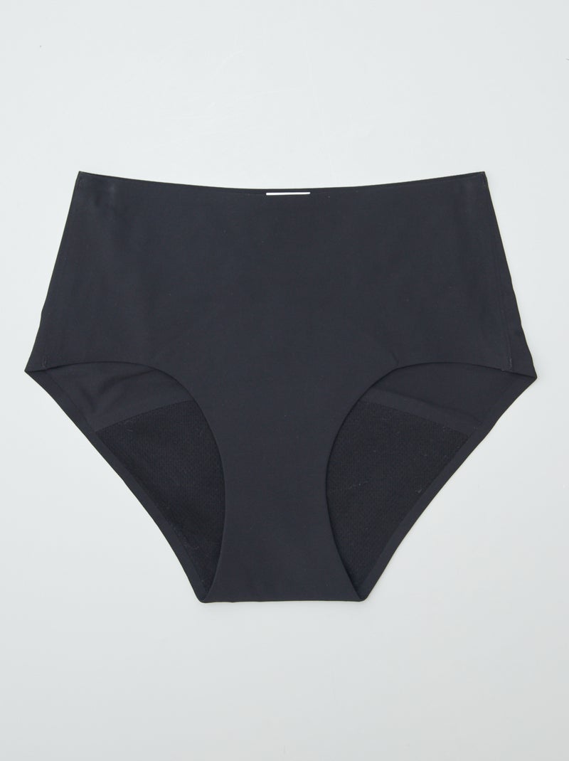 Set di 2 slip per ciclo mestruale flusso leggero nero - Kiabi