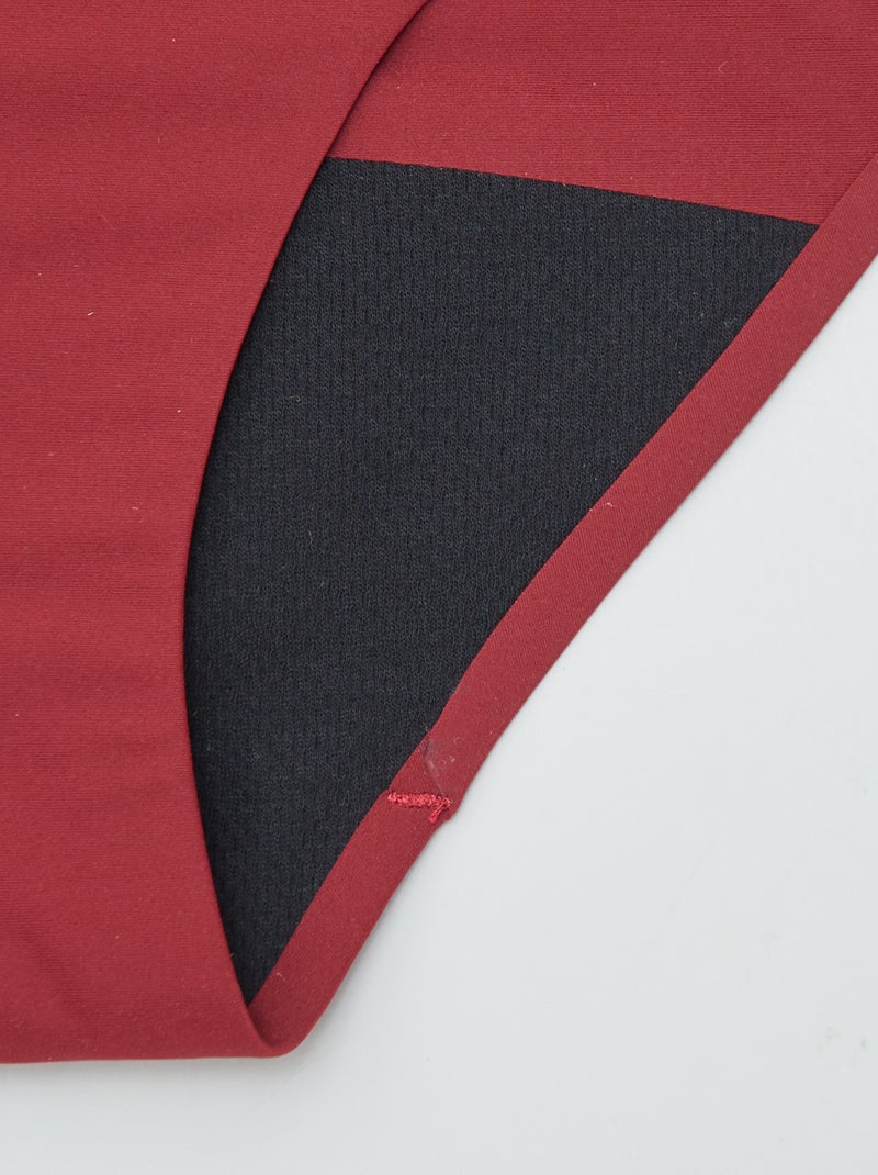Set di 2 slip per ciclo mestruale flusso leggero ROSSO - Kiabi