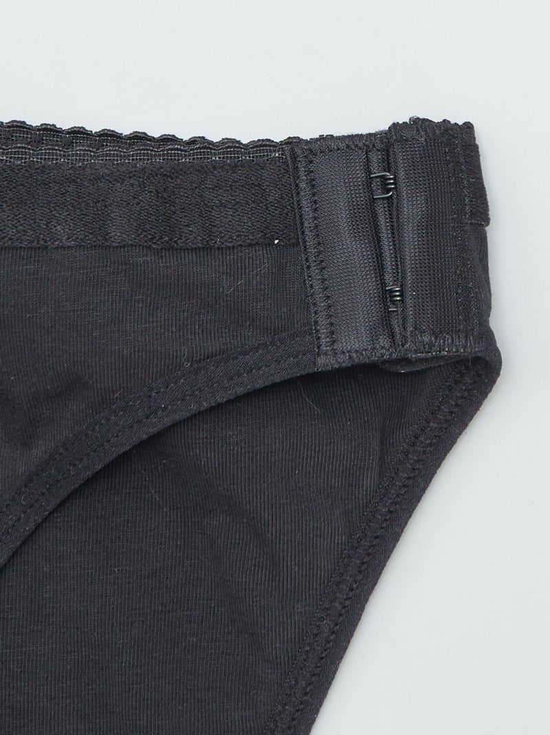 Set di 2 slip per ciclo mestruale lavabili in cotone - So Easy nero - Kiabi