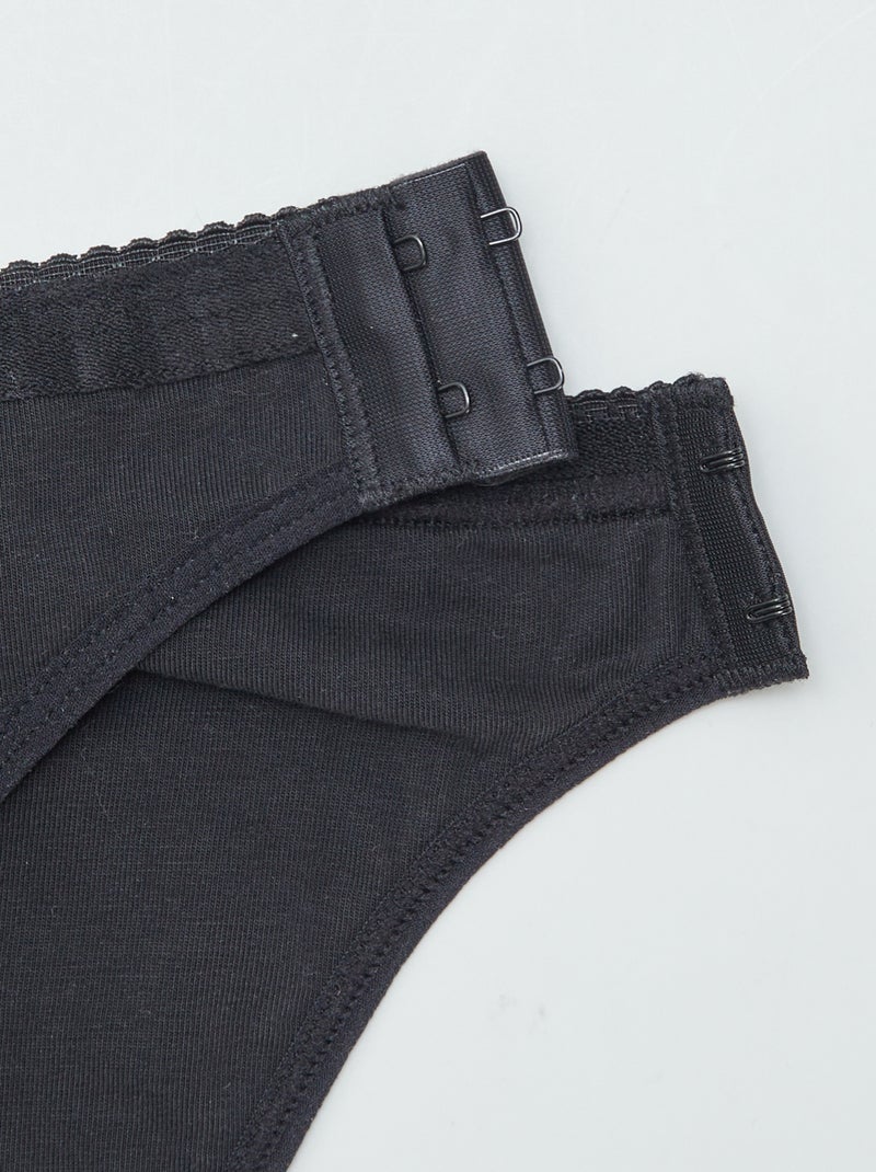 Set di 2 slip per ciclo mestruale lavabili in cotone - So Easy nero - Kiabi