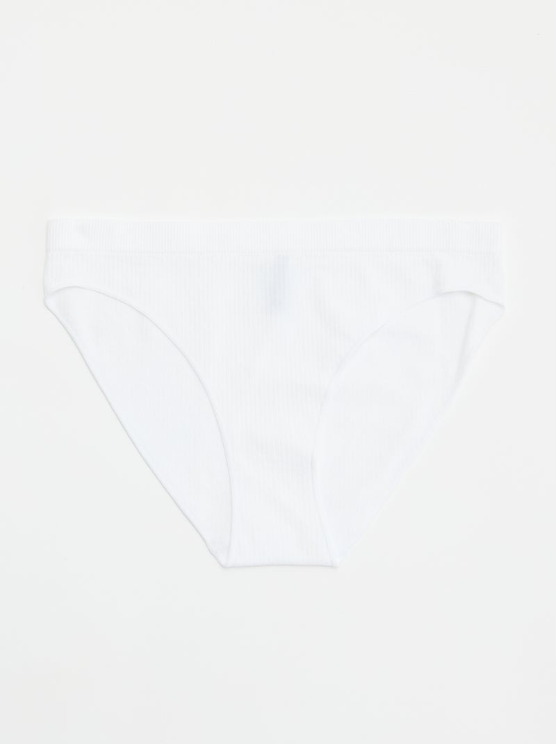 Set di 2 slip tinta unita Bianco - Kiabi
