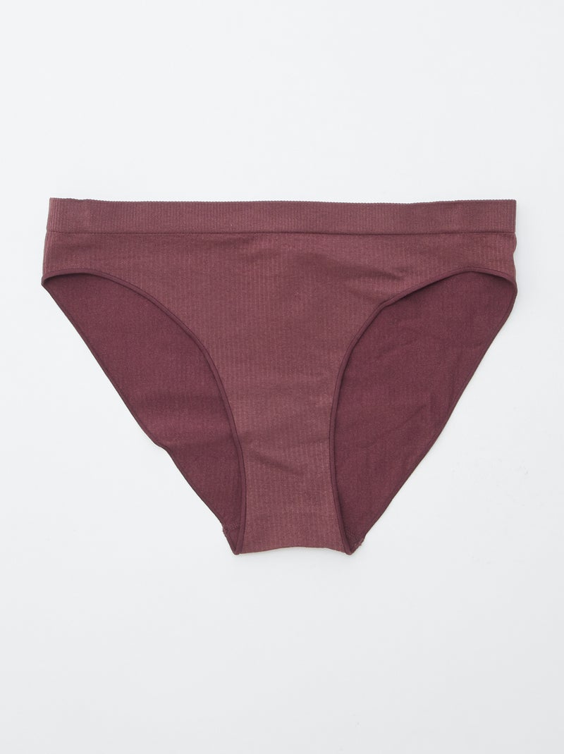 Set di 2 slip tinta unita Rosa - Kiabi