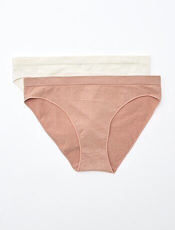 Set di 2 slip tinta unita