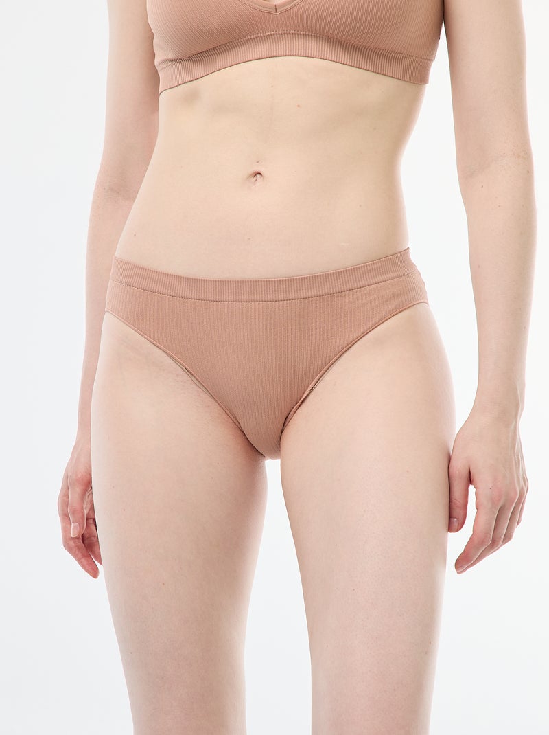 Set di 2 slip tinta unita Rosa - Kiabi