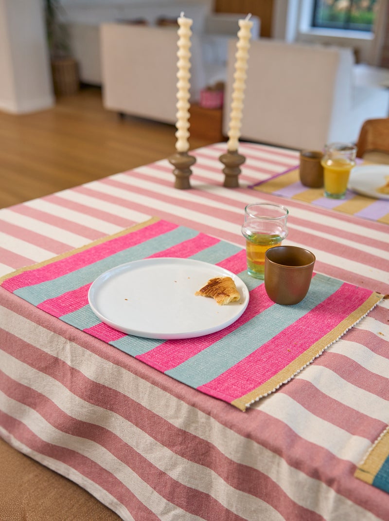 Set di 2 sottopiatti fantasia (32x45 cm) - Kiabi Home ROSA - Kiabi