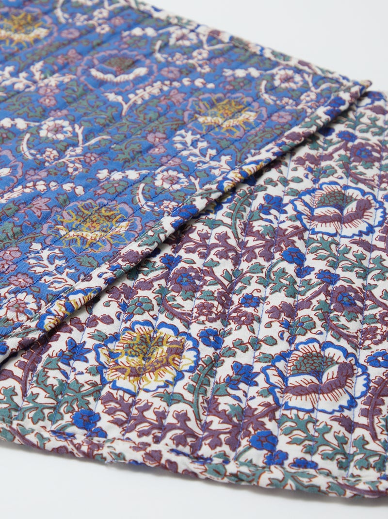 Set di 2 sottopiatti fioriti (32x45 cm) - Kiabi Home blu - Kiabi