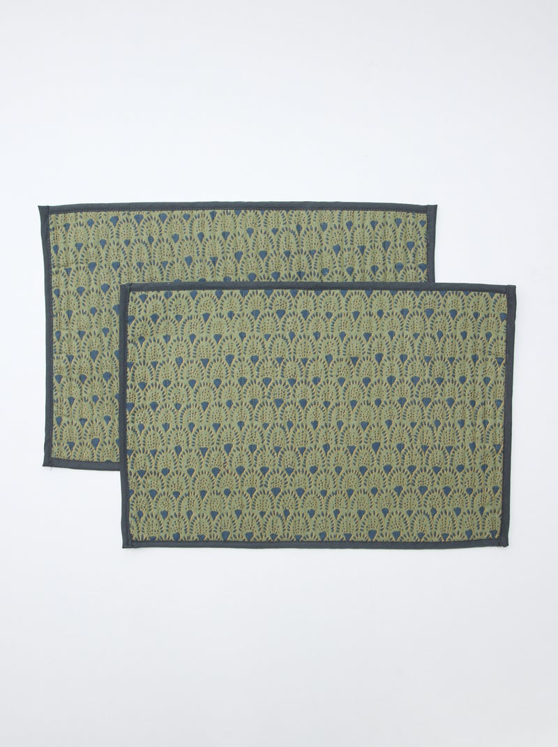 Set di 2 sottopiatti imbottiti (30x45 cm) - Kiabi Home Kaki - Kiabi