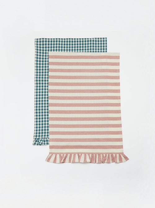 Set di 2 strofinacci con volant (50x70 cm) - Kiabi