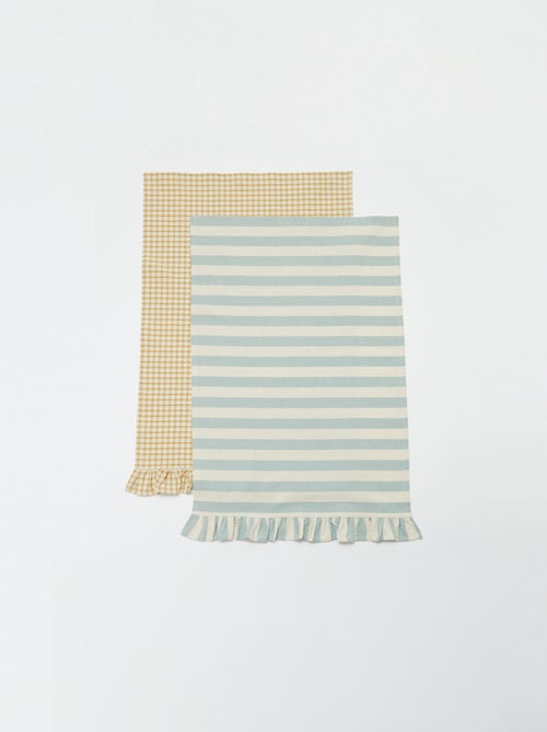 Set di 2 strofinacci con volant (50x70 cm) - Kiabi