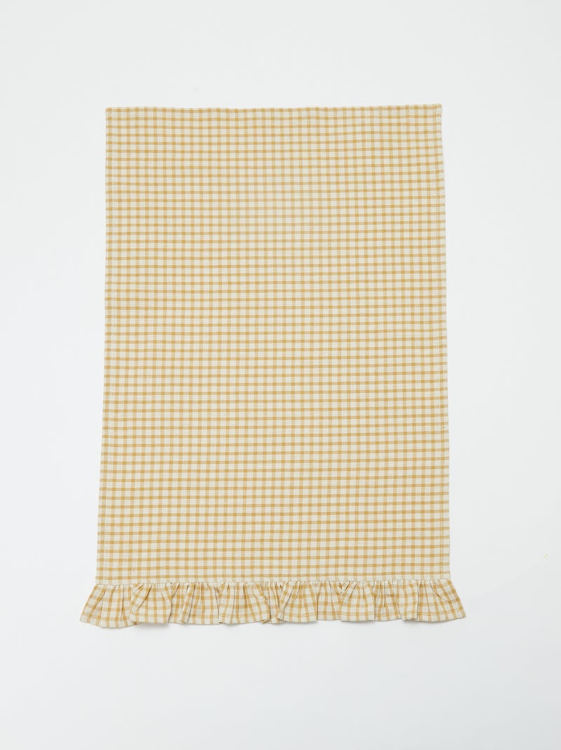 Set di 2 strofinacci con volant (50x70 cm) GIALLO - Kiabi