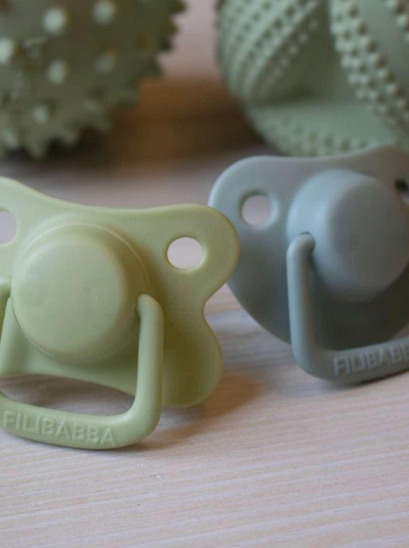 Set di 2 succhietti anatomici in silicone 0-6m | filibabba | filibabba Verde - Kiabi
