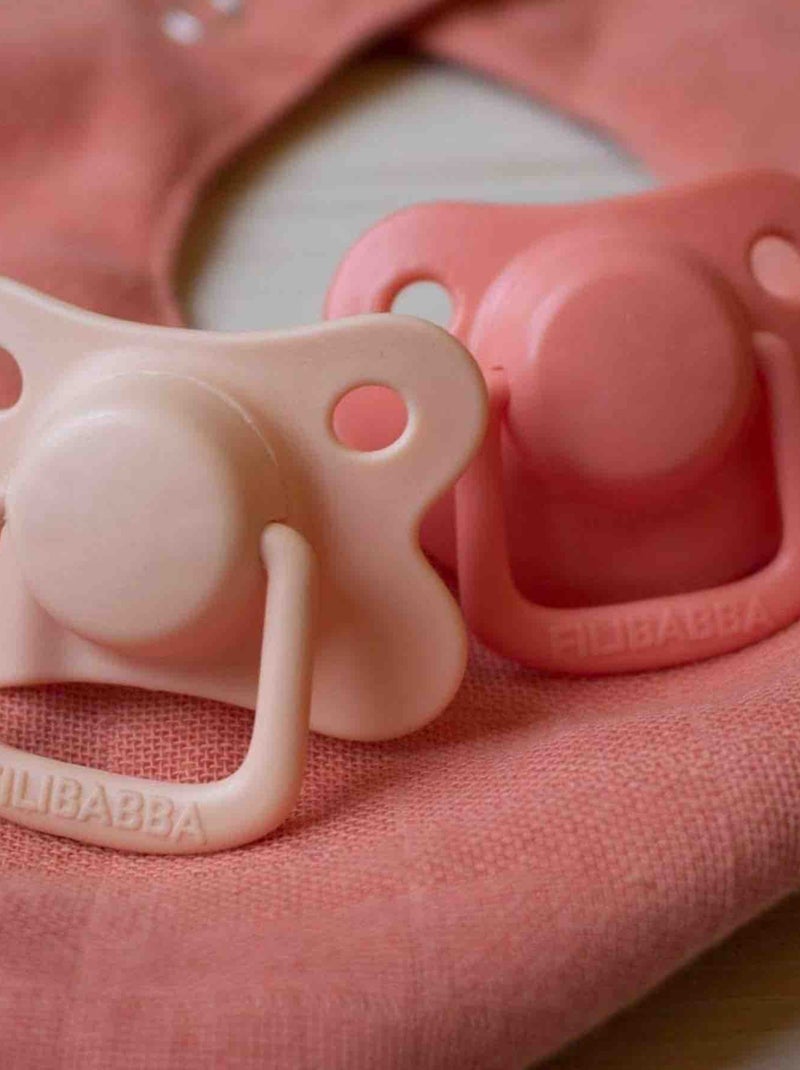 Set di 2 succhietti anatomici in silicone 6 mesi e oltre | filibabba | filibabba Arancione chiaro - Kiabi