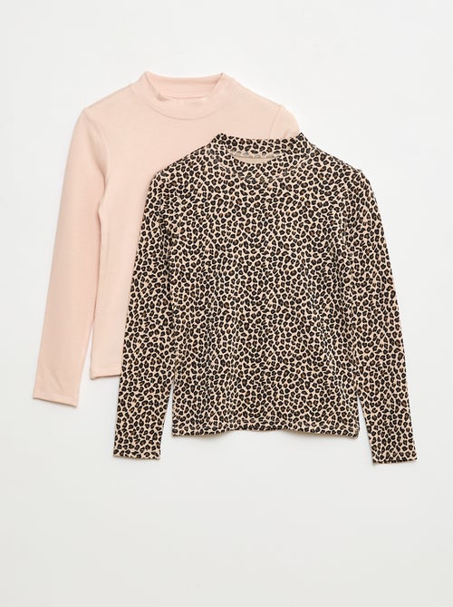 Set di 2 t-shirt a collo alto - Kiabi