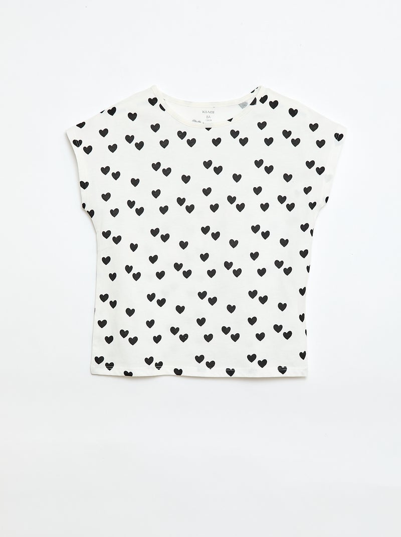 Set di 2 t-shirt a maniche corte - 2 pezzi Bianco - Kiabi