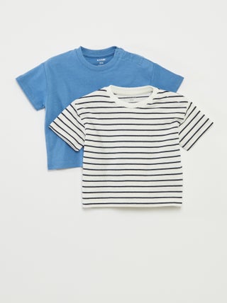 Set di 2 t-shirt a maniche corte a girocollo