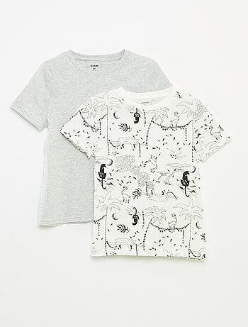 Set di 2 t-shirt a maniche corte a girocollo