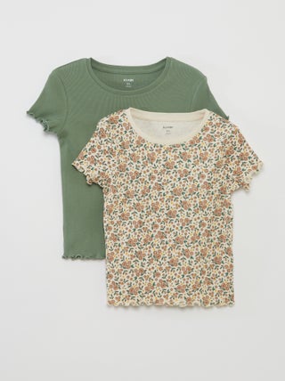 Set di 2 t-shirt a maniche corte