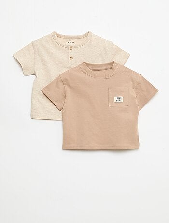 Set di 2 T-shirt a maniche corte