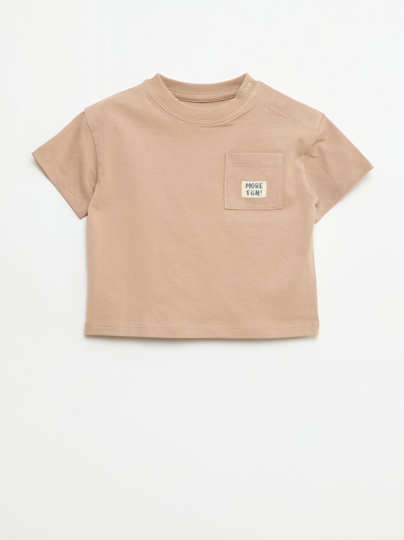Set di 2 T-shirt a maniche corte Beige - Kiabi