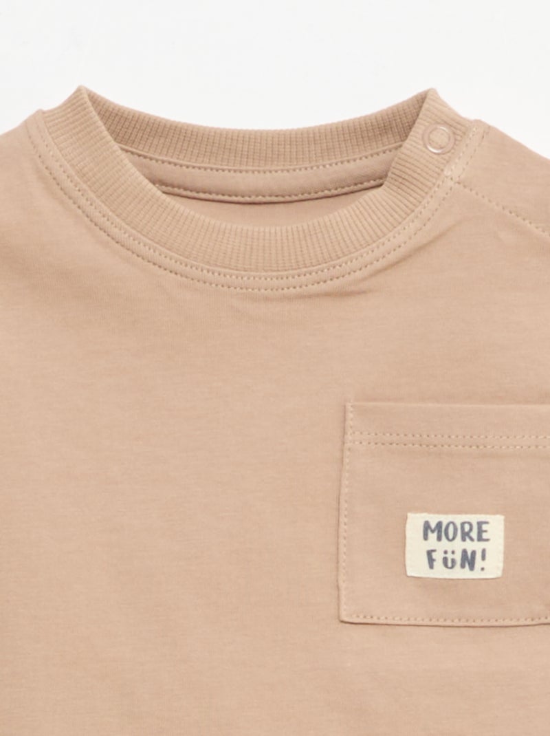 Set di 2 T-shirt a maniche corte Beige - Kiabi