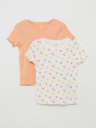 Set di 2 t-shirt a maniche corte