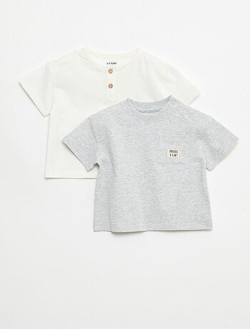 Set di 2 T-shirt a maniche corte