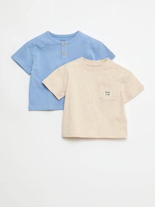 Set di 2 T-shirt a maniche corte