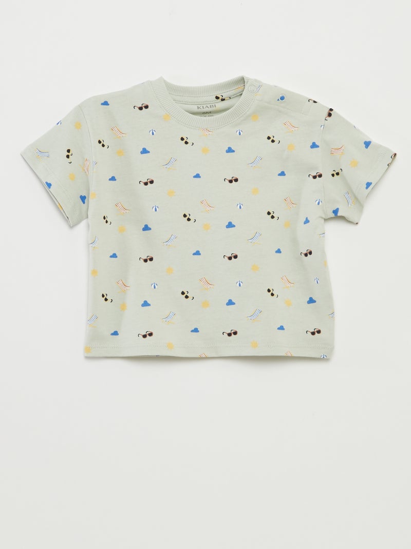 Set di 2 t-shirt a maniche corte e girocollo BIANCO - Kiabi