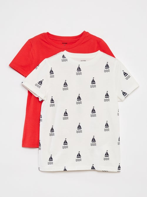 Set di 2 t-shirt a maniche corte e girocollo - Kiabi