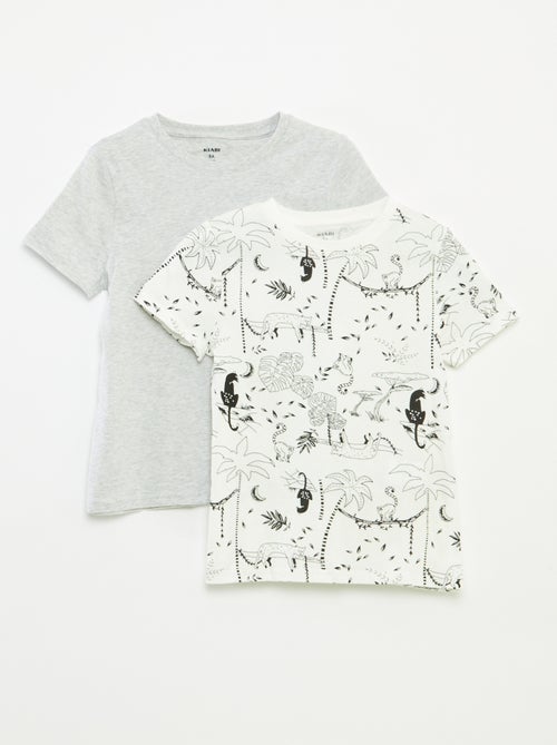 Set di 2 t-shirt a maniche corte e girocollo - Kiabi