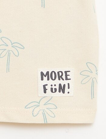 Set di 2 T-shirt a maniche corte in jersey di cotone