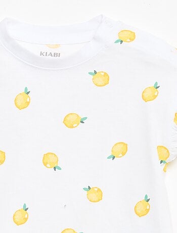 Set di 2 t-shirt a maniche corte in jersey di cotone