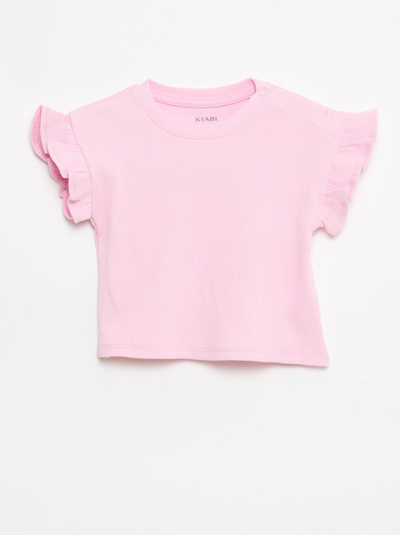 Set di 2 t-shirt a maniche corte in jersey di cotone Bianco - Kiabi