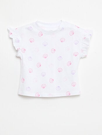 Set di 2 t-shirt a maniche corte in jersey di cotone