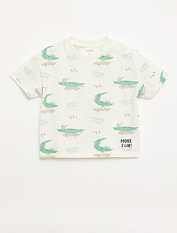 Set di 2 T-shirt a maniche corte in jersey di cotone