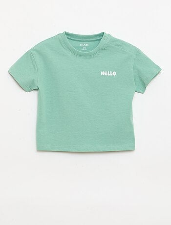 Set di 2 T-shirt a maniche corte in jersey di cotone