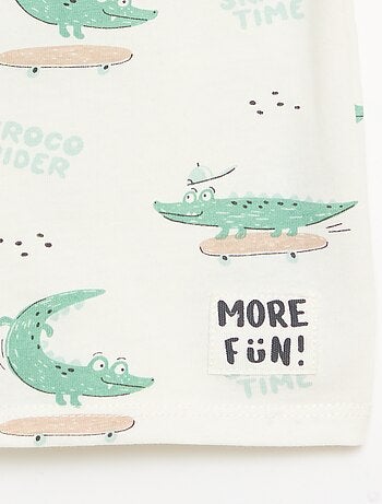 Set di 2 T-shirt a maniche corte in jersey di cotone