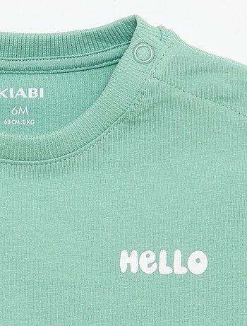 Set di 2 T-shirt a maniche corte in jersey di cotone